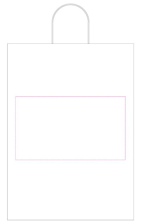 Větší plocha na papírové tašce Větší plocha na papírové tašce