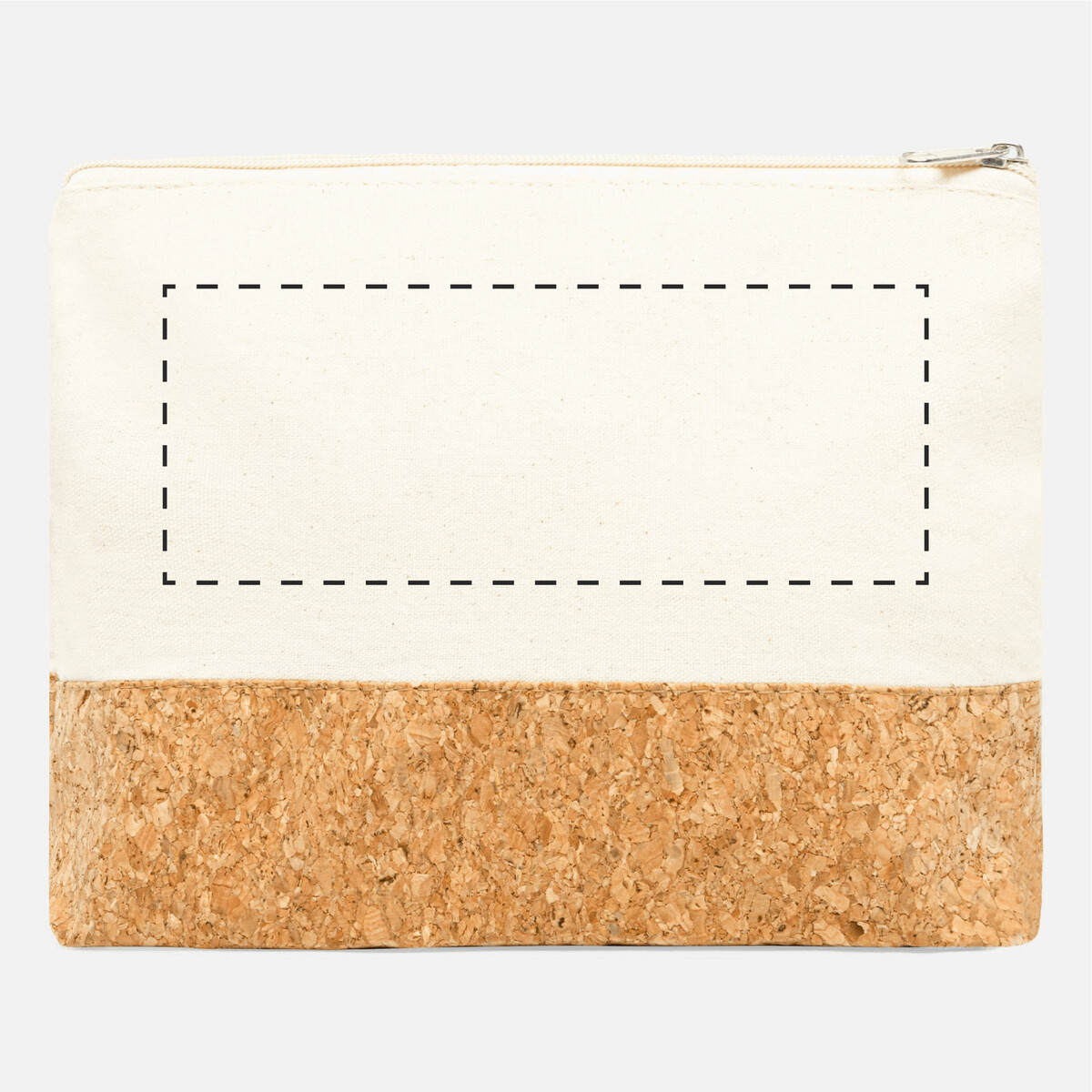centered on the front side above the cork