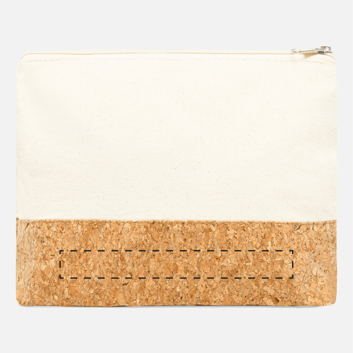 centered on the front side on the cork