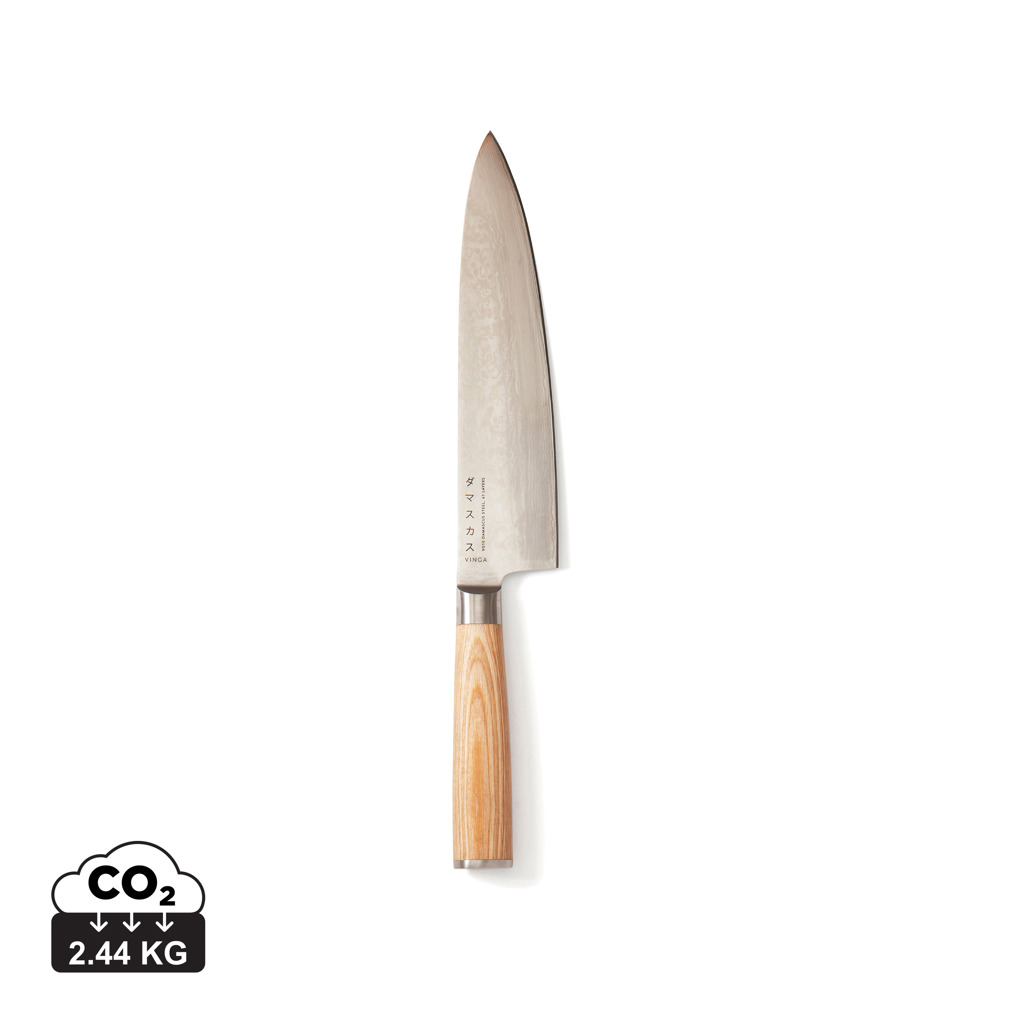 Nůž VINGA Hattasan Damascus z edice pro šéfkuchaře - stříbrná