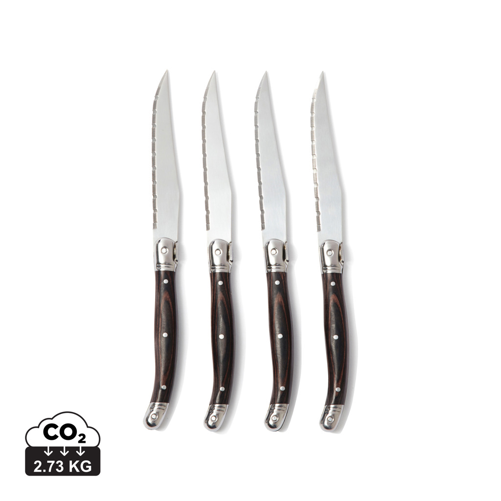 Sada nožů na maso VINGA Gigaro FEAST - stříbrná