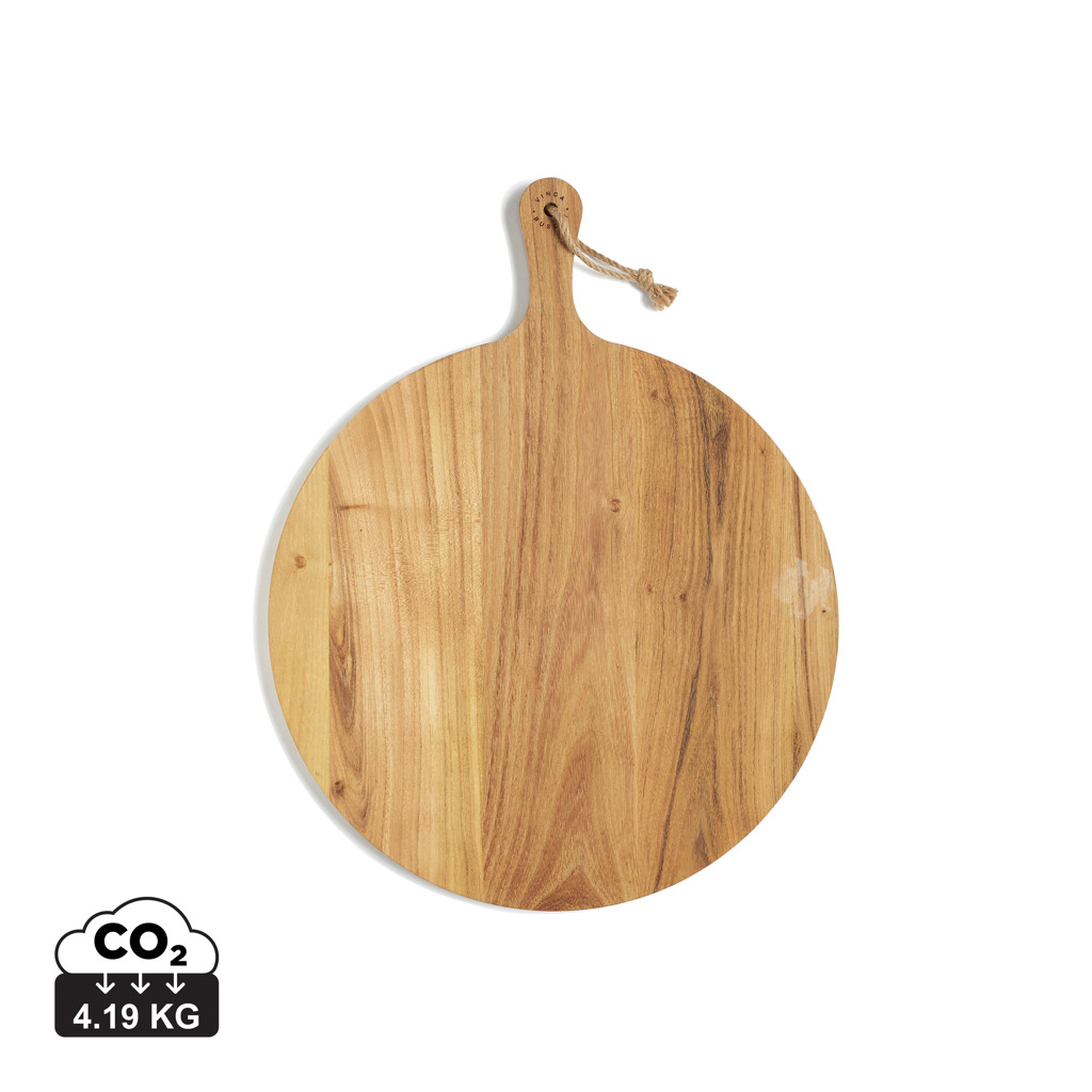 Wooden round serving board VINGA Buscot - brown