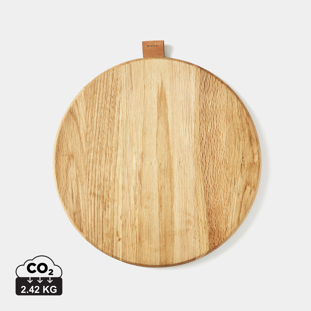 Wooden round serving board VINGA Alcamo FUDGE - brown