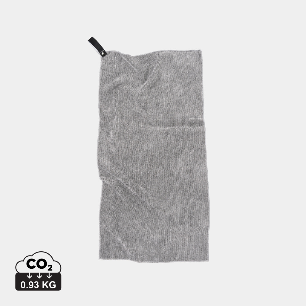Microfiber towel VINGA RPET FRAYS with active drying, 40x80 cm