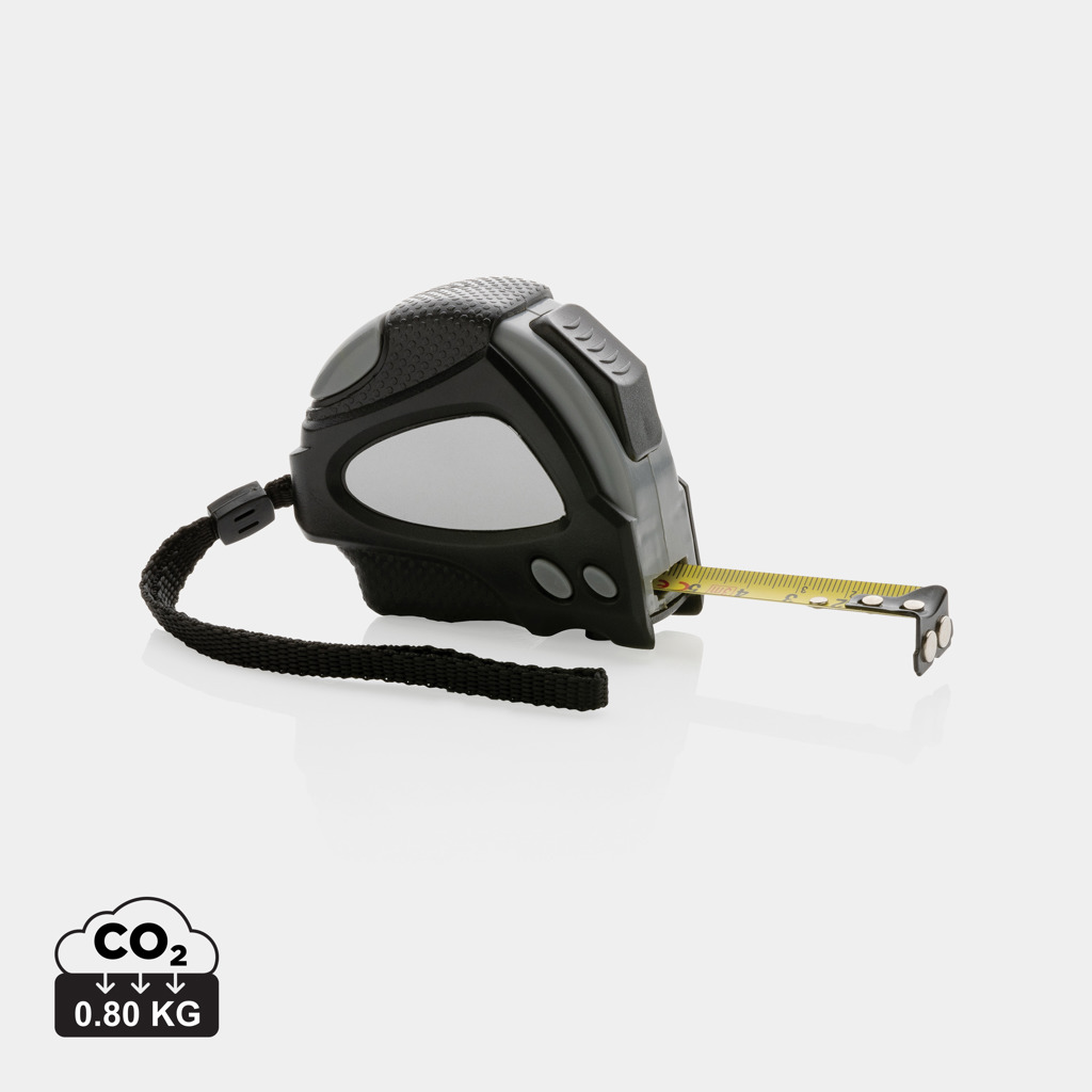 Svinovací metr s auto stop funkcí TRIM z recyklovaného plastu - černá