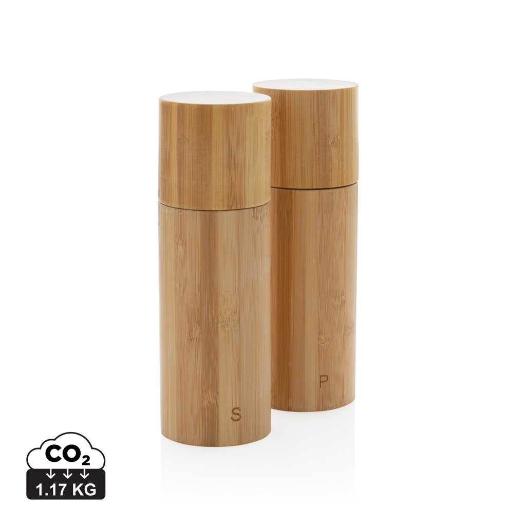 Ukiyo KVARN bamboo salt and pepper grinder set - brown