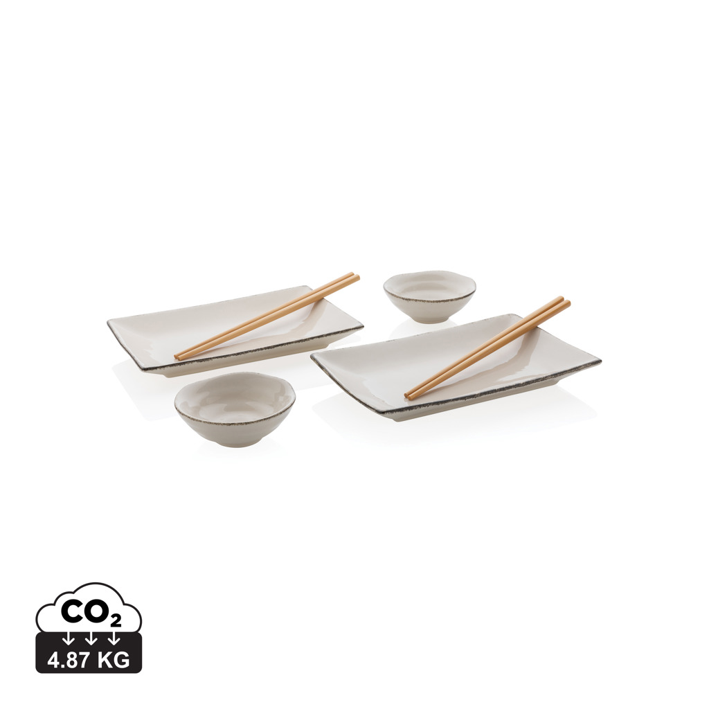 Sushi serving set Ukiyo FISK for 2 persons - white