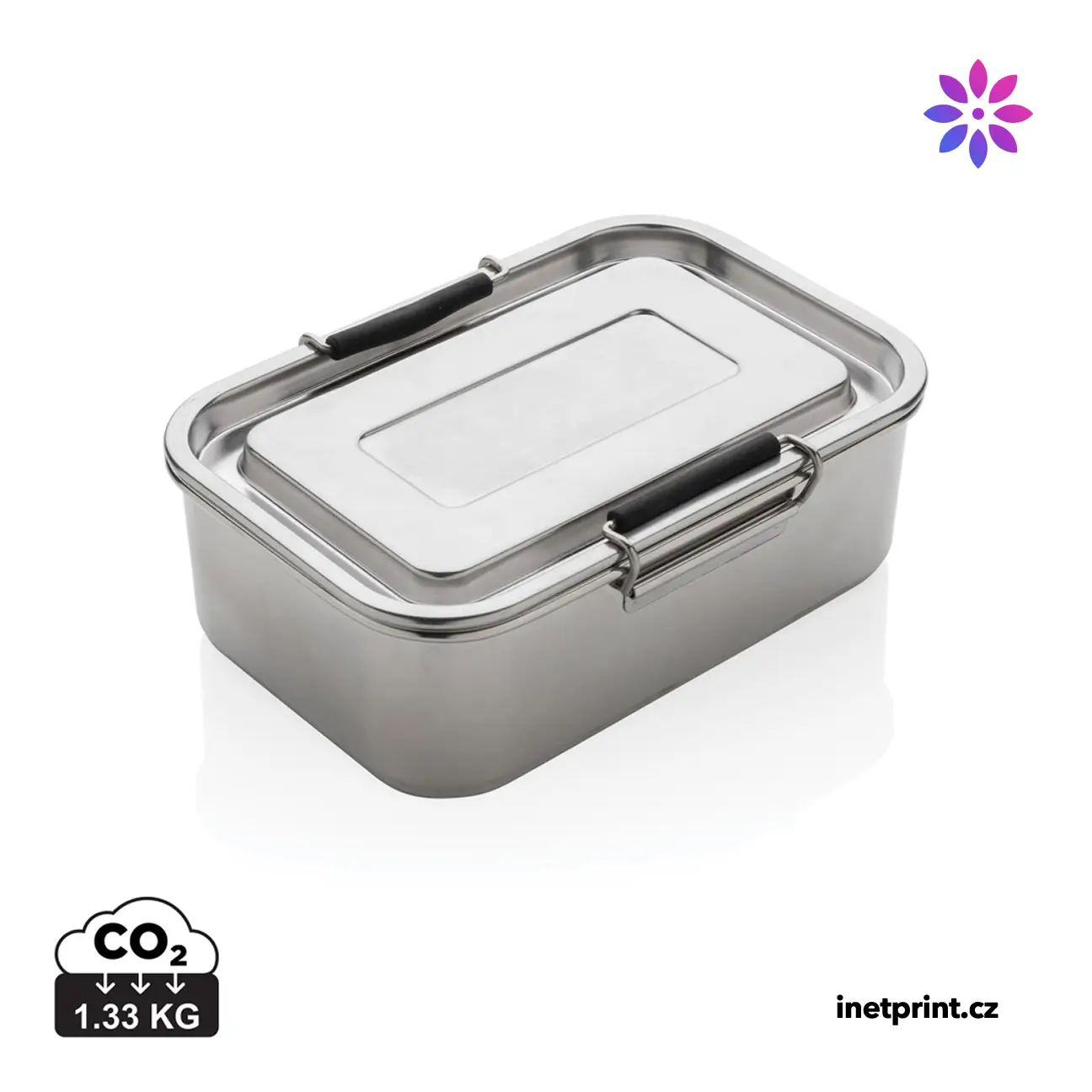 Nerezová krabička na jídlo DOOS z recyklované oceli - stříbrná