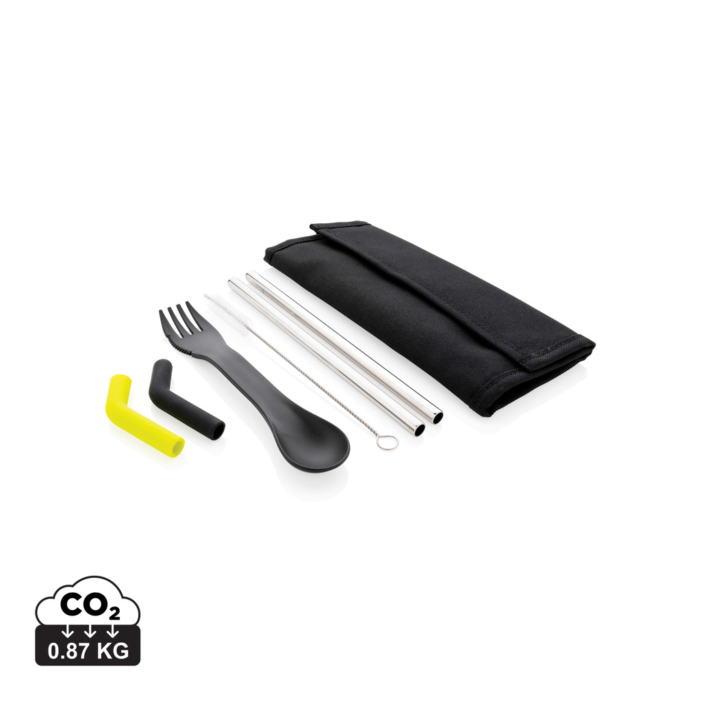 Sada příslušenství na jídlo a pití SAXES v cestovním pouzdru