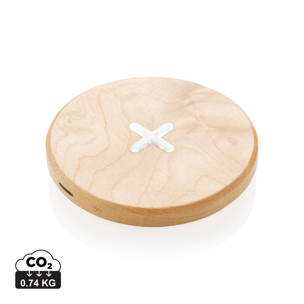 Wooden wireless charger GIRON - brown