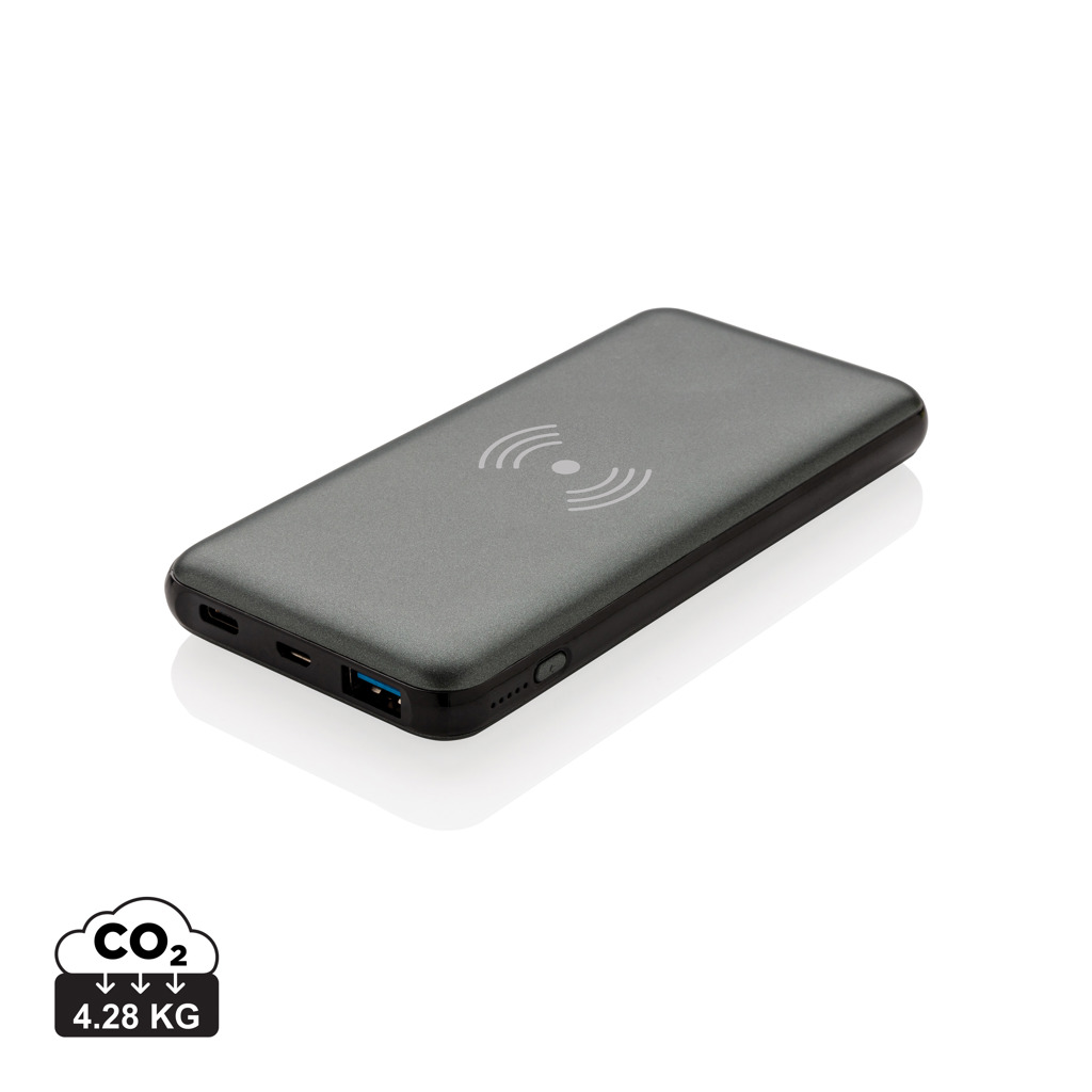 Fast charging wireless Powerbank with PD ARNITA, 10 W - grey