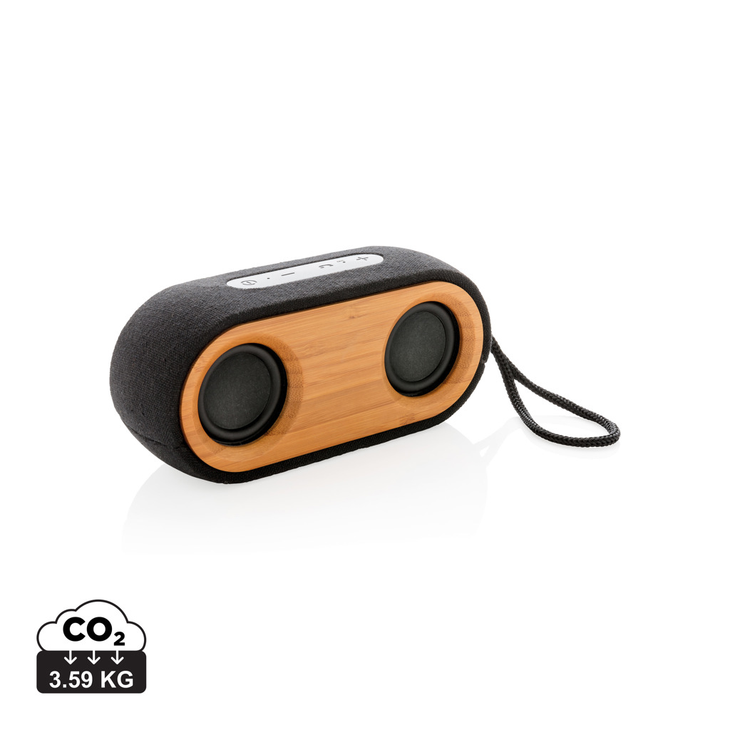 Double natural speaker DUGS II made of eco-friendly materials - black
