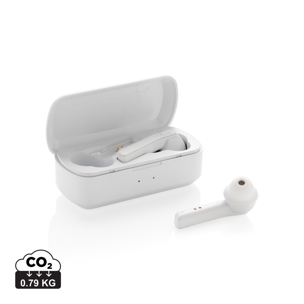 Plastic wireless headphones PENDLETON in charging case
