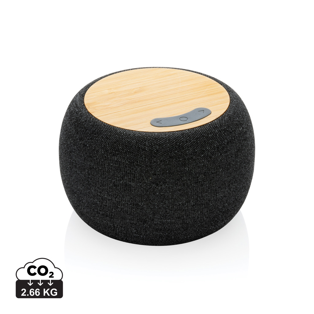 Wireless speaker EAGER made of FSC bamboo and recycled materials, 5 W - anthracite
