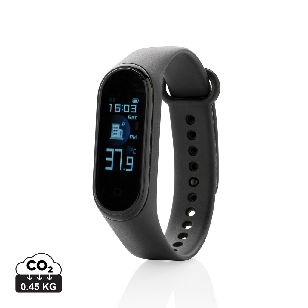 Fitness bracelet with thermometer EPOS - black