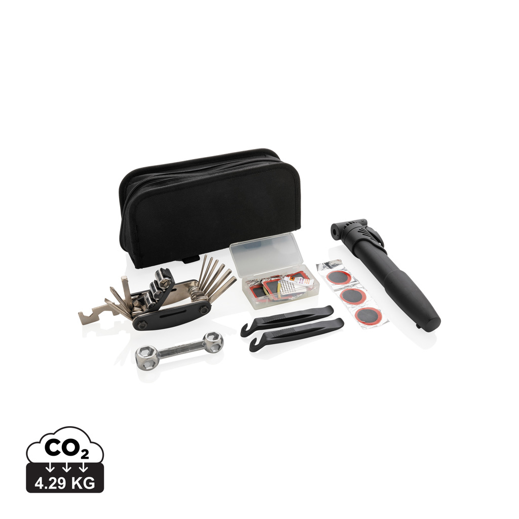 Wheel repair kit OSLO, 17 pieces - black