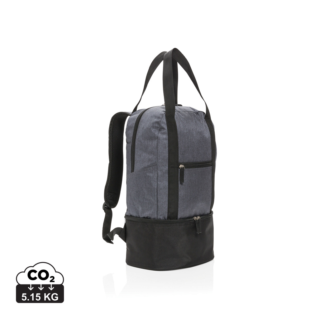 Polyester backpack YOGI with cooler compartment - grey