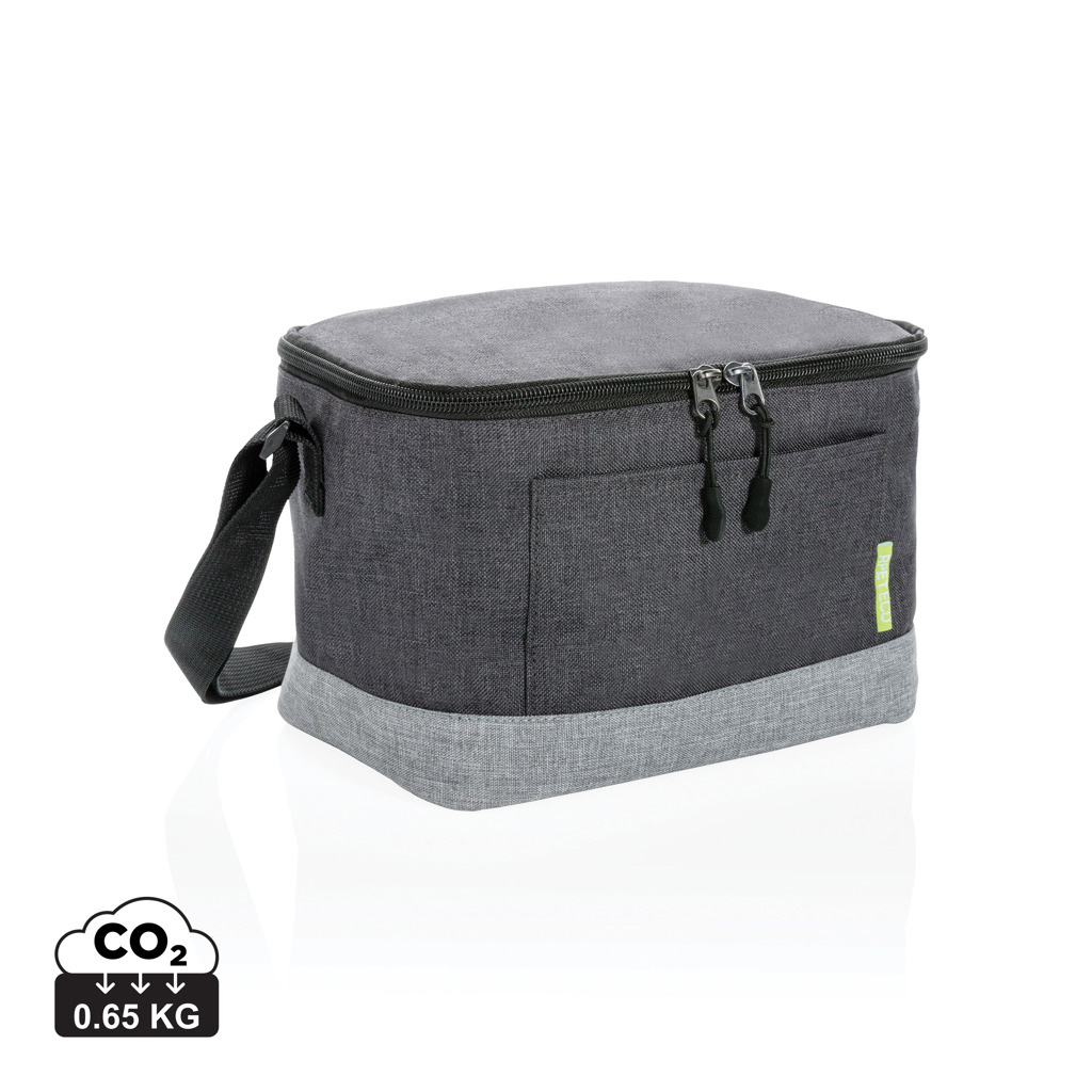 Two-tone cooling bag DRUSE made of RPET material - grey