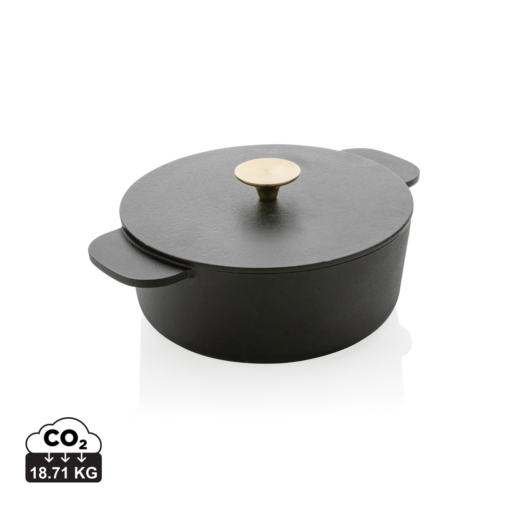 Medium size cast iron pan Ukiyo LUTEA - black