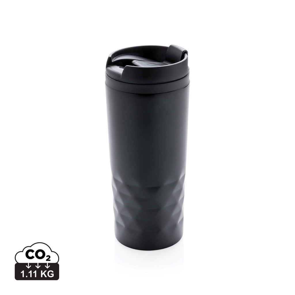 Nerezový termohrnek LIES s geometrickou texturou, 300 ml