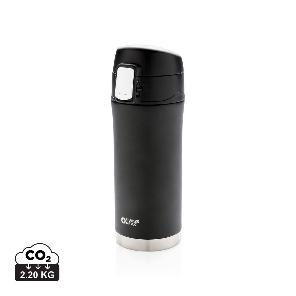 Značkový termohrnek Swiss Peak ELITE COOPER, 300 ml - černá