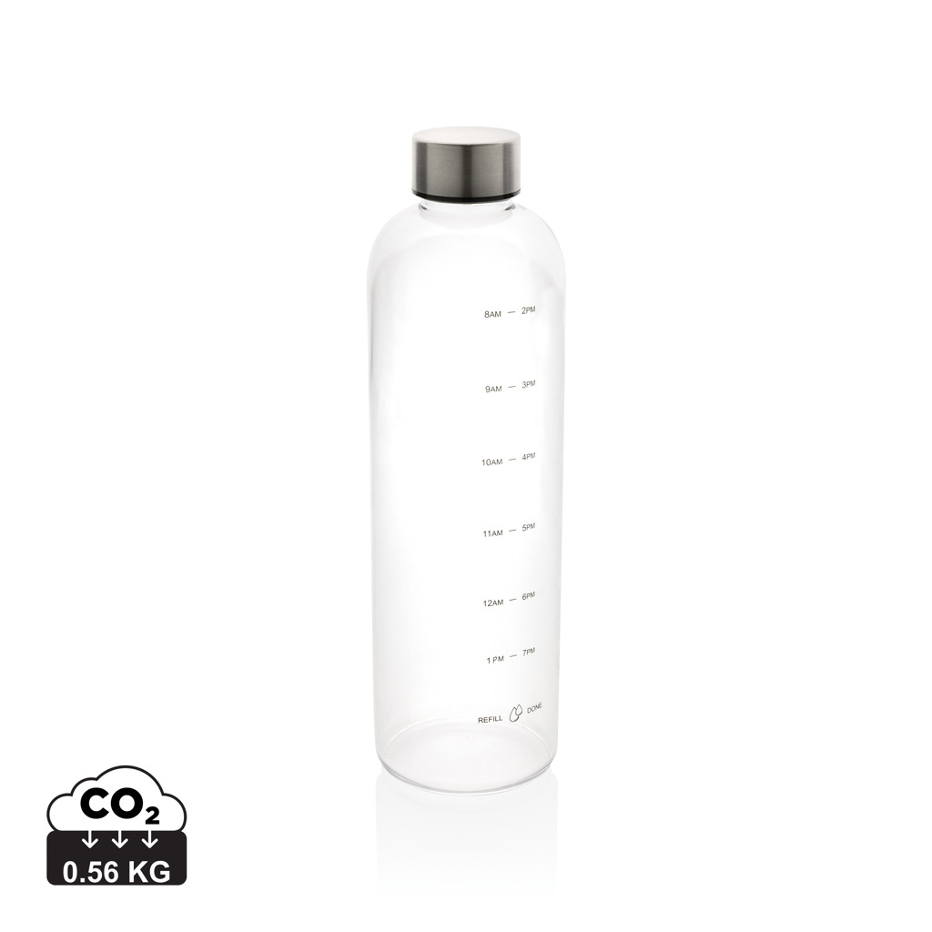 Plastová lahev na vodu z RPET materiálu MOOT - transparentní