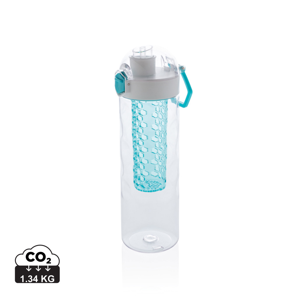 Leak-proof plastic bottle HOLLAND with infuser and lockable lid