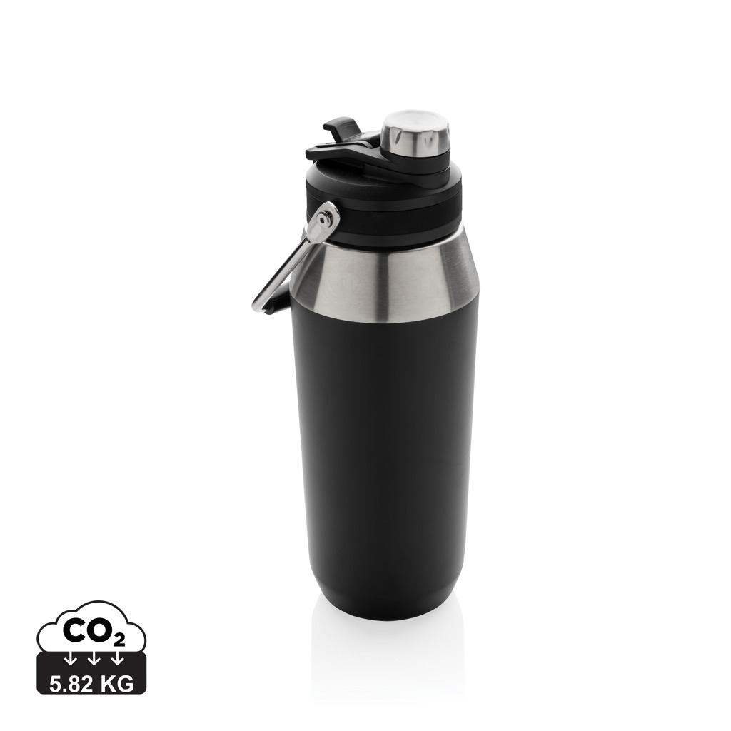 Stainless steel thermo bottle with dual cap OROYA, 1 l