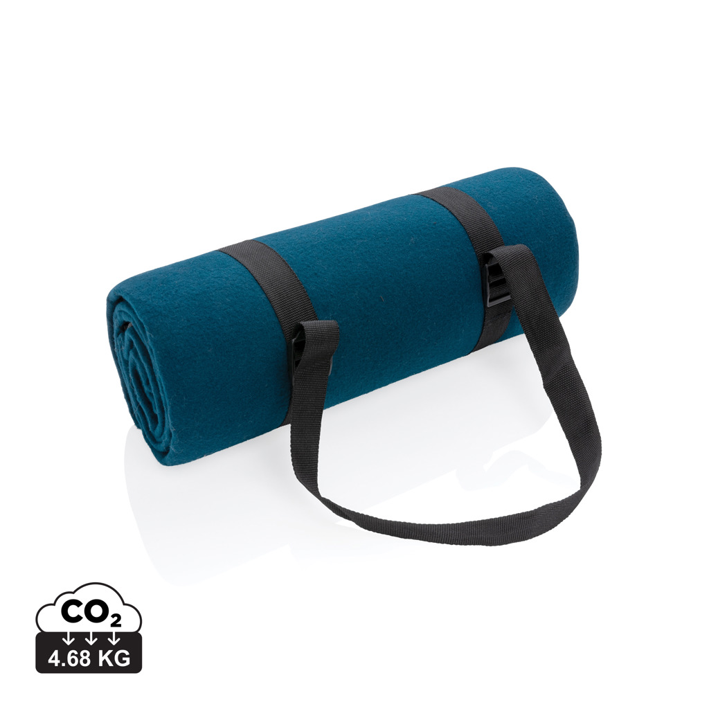 Pikniková deka SCREW z RPET materiálu AWARE™, kolekce Impact - námořnická modrá