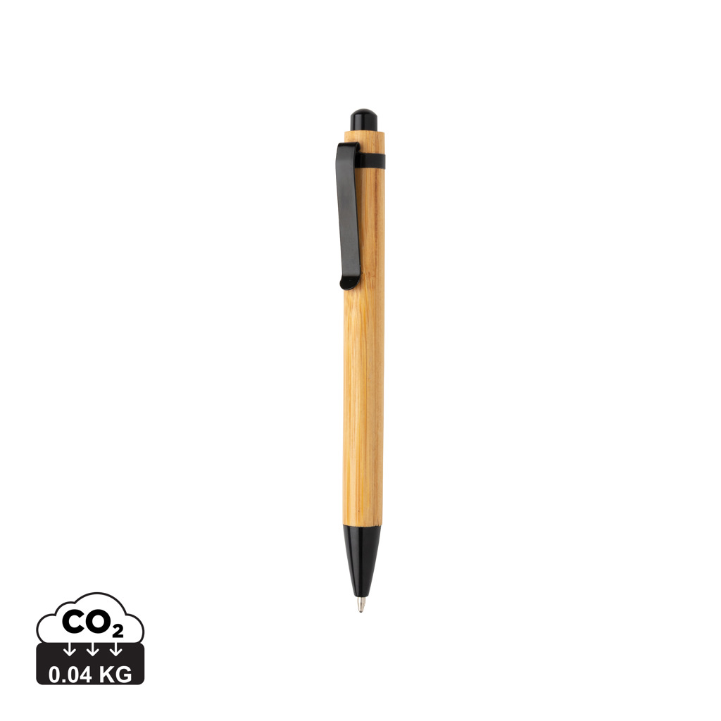 Bamboo ballpoint pen DONNY with clip