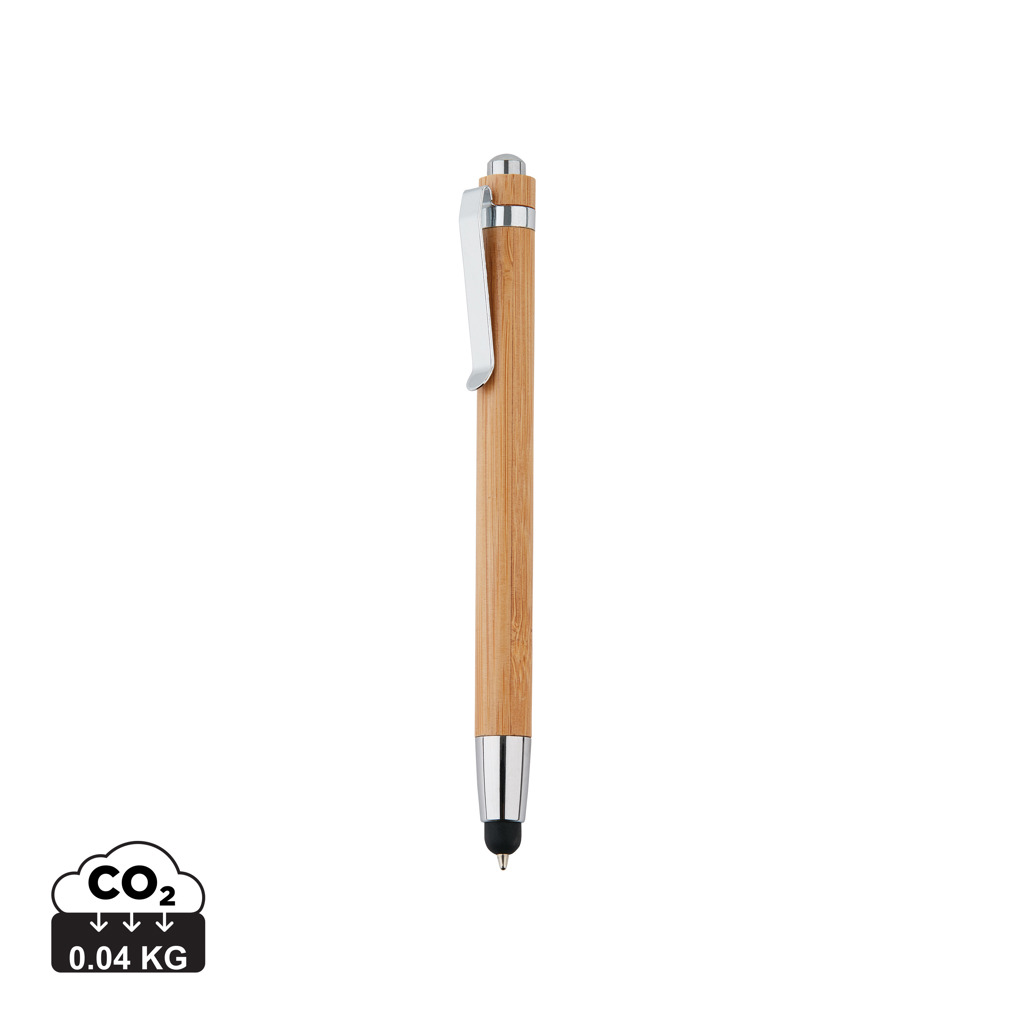Bamboo ballpoint pen ADVISERS with stylus - brown