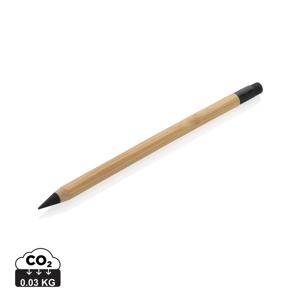 Nekonečná tužka z FSC® bambusu ENSURE s gumou - hnědá