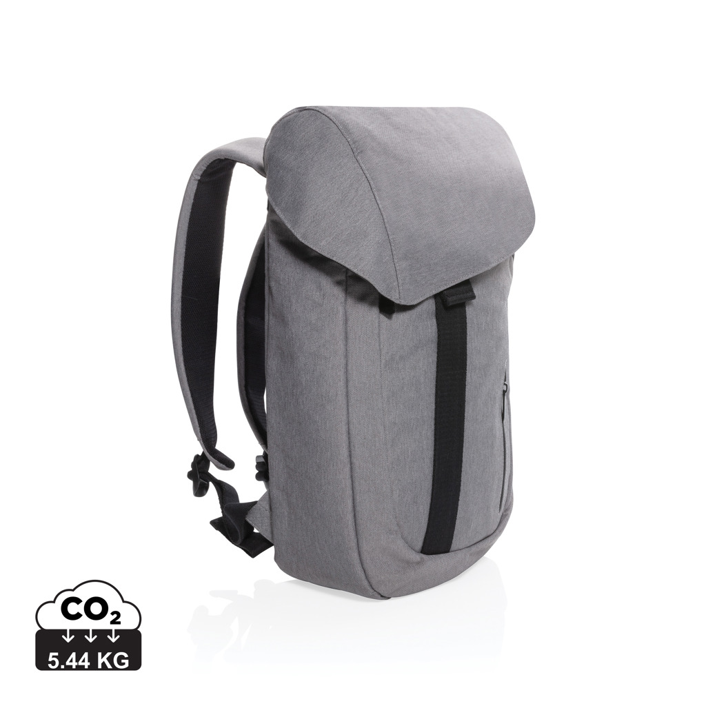 Backpack made of recycled materials XAVIER with hidden zippers - grey