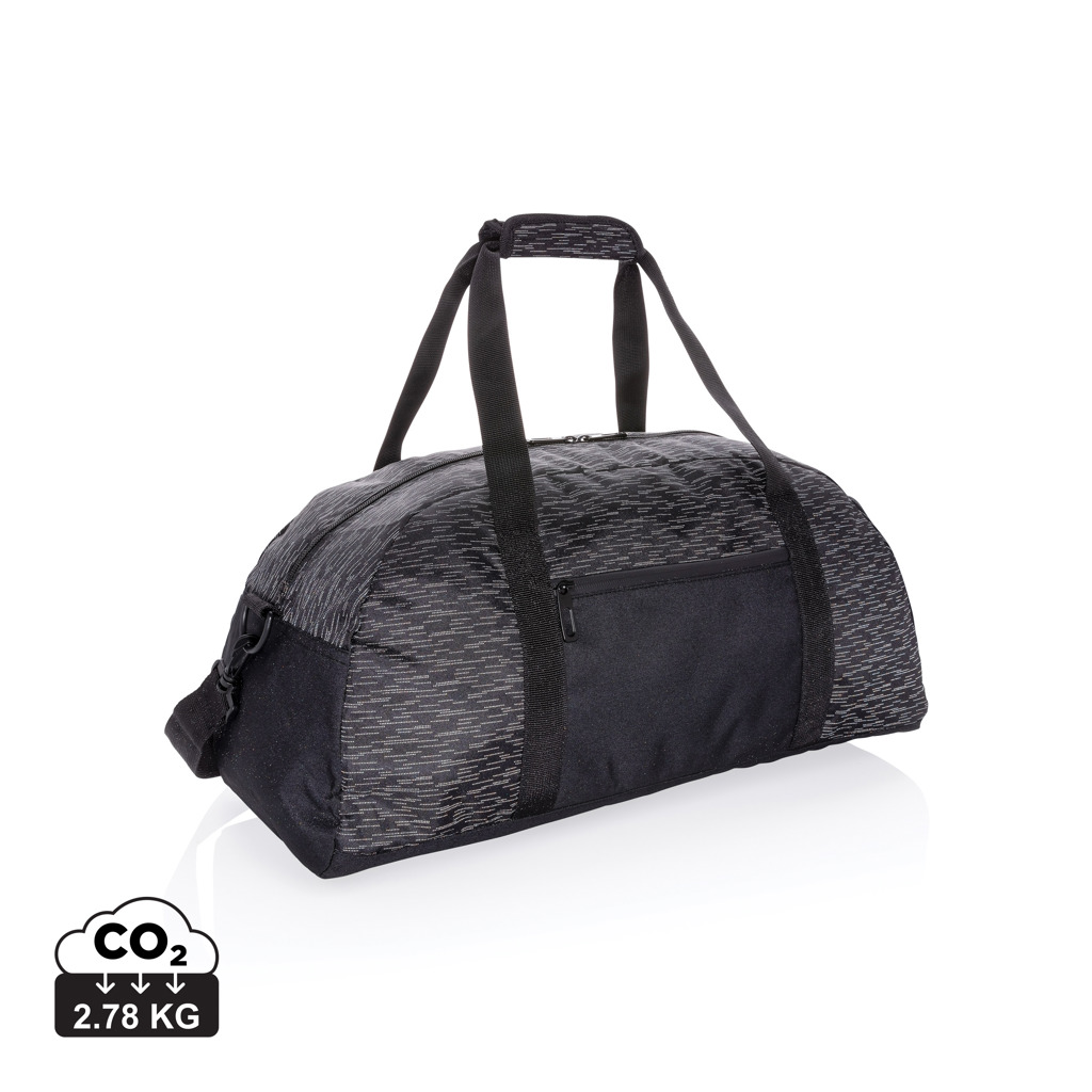 Reflective weekend bag KIERS made of RPET AWARE™ - black