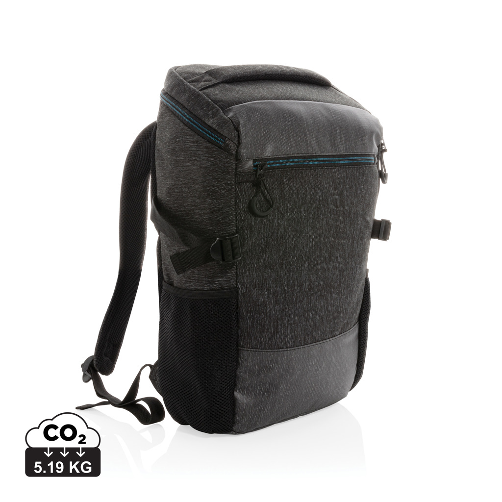 Polyester backpack KARLEEN for 15.6" laptop - black