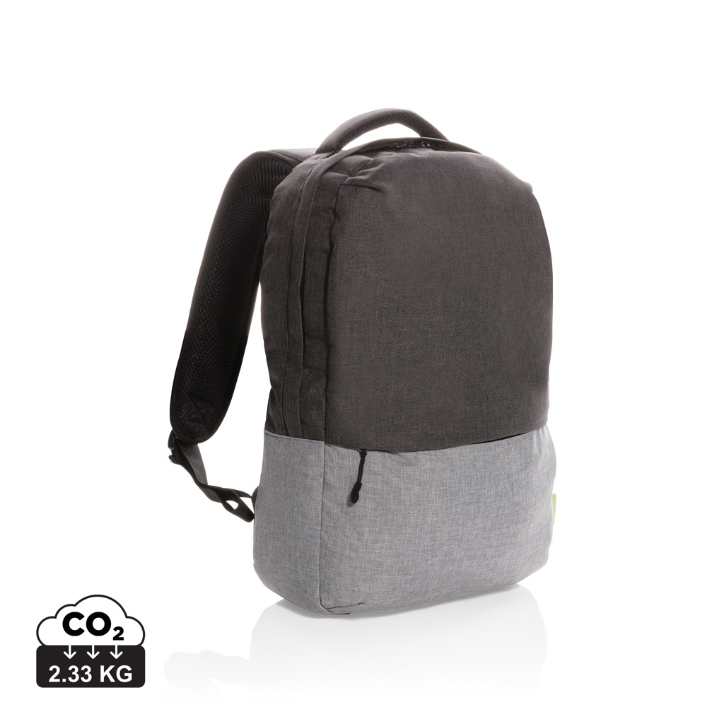 Two-tone backpack CATRICE with RFID protection and space for 15.6" laptop - grey