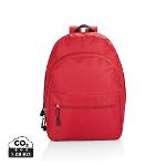 Polyesterový městský batoh MELVIN se 3 kapsami na zip - červená