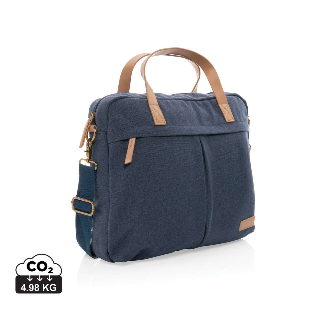 Recycled canvas laptop bag GRADES made of AWARE™ recycled materials, Impact collection