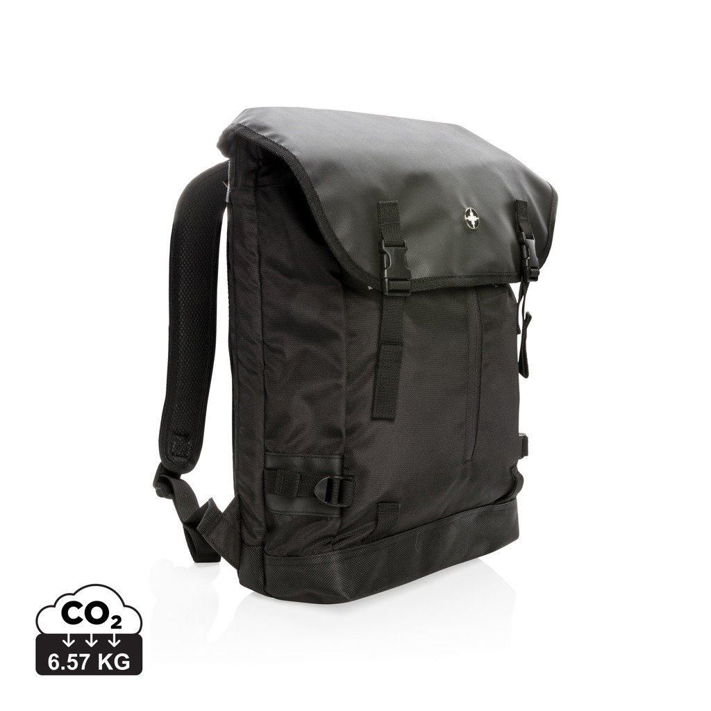 Značkový outdoorový batoh Swiss Peak BALE na 17palcový notebook - černá