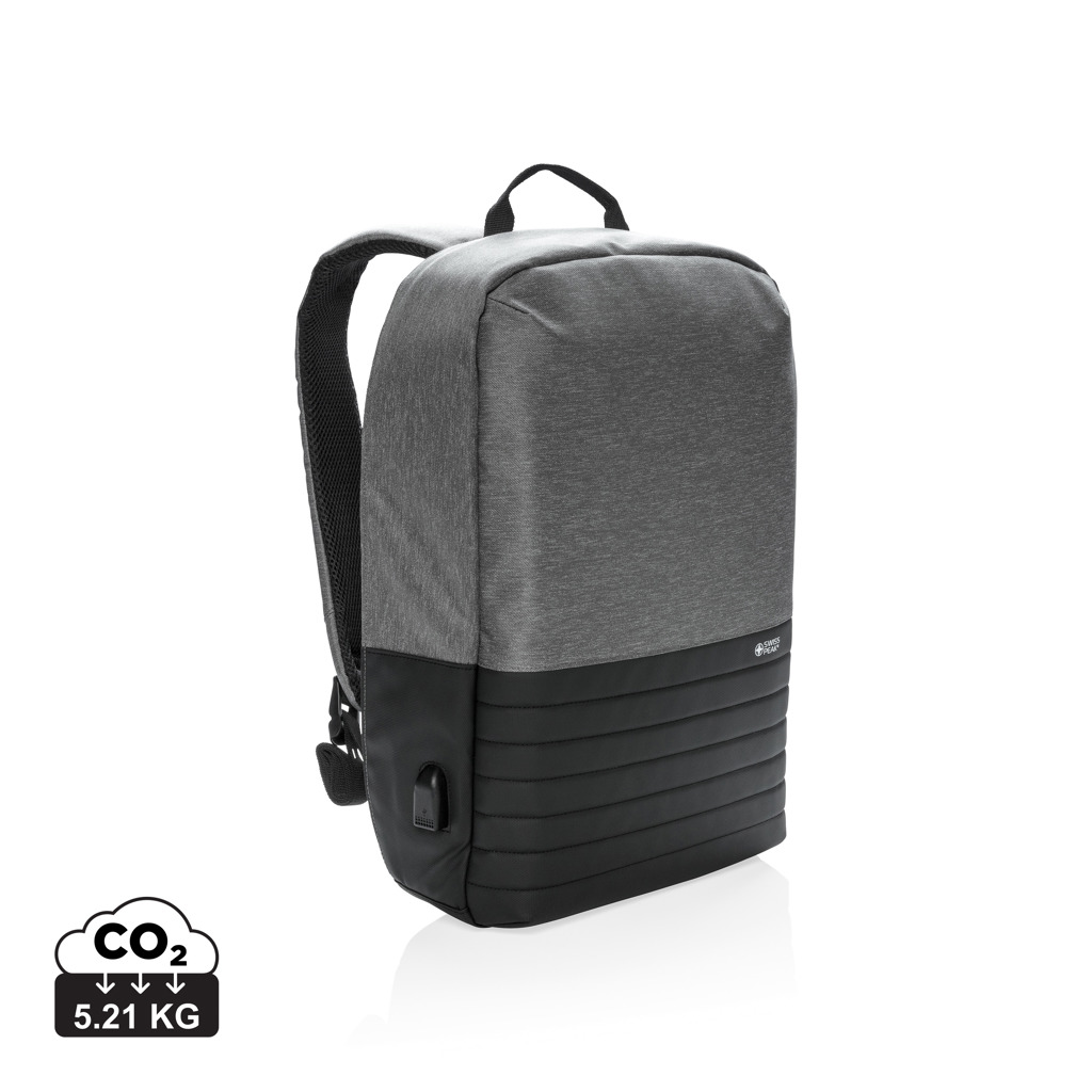 Branded unbreakable backpack Swiss Peak NORSE for 15.6" laptop - grey