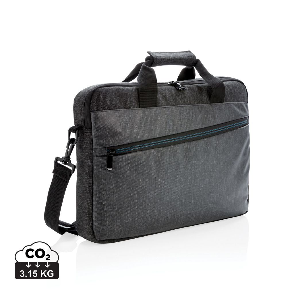 Polyester shoulder bag PANASOF for 15" laptop - black