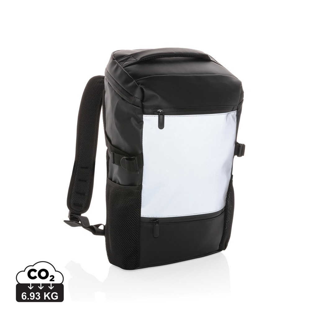 Reflective laptop backpack SPECULA - black