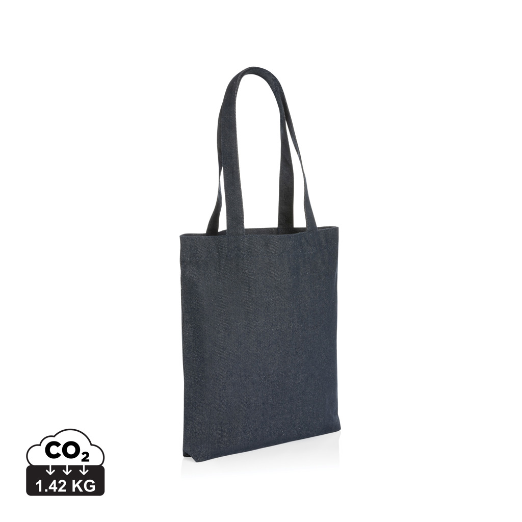 Fabric bag ENTER in recycled denim AWARE™, Impact collection - blue