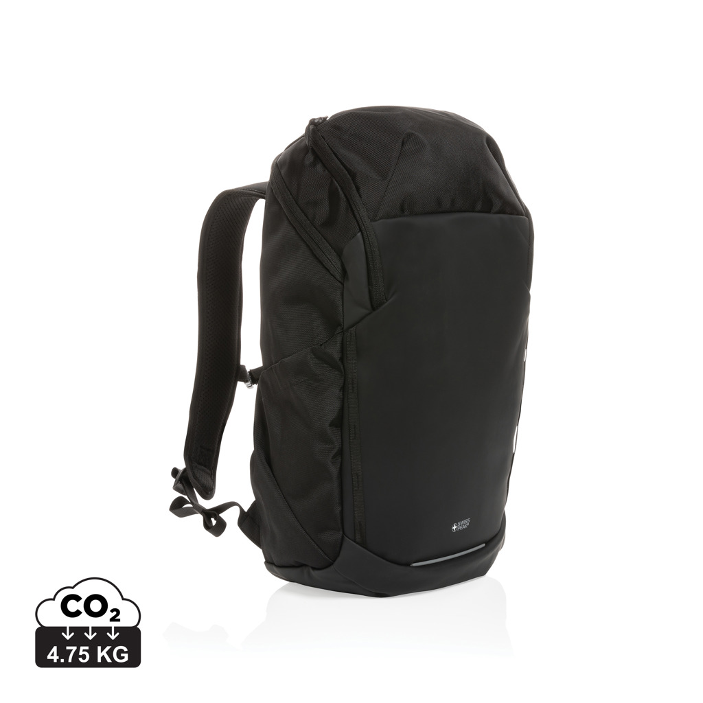 15.6" laptop backpack Swiss Peak DANAE in RPET AWARE™ material - black