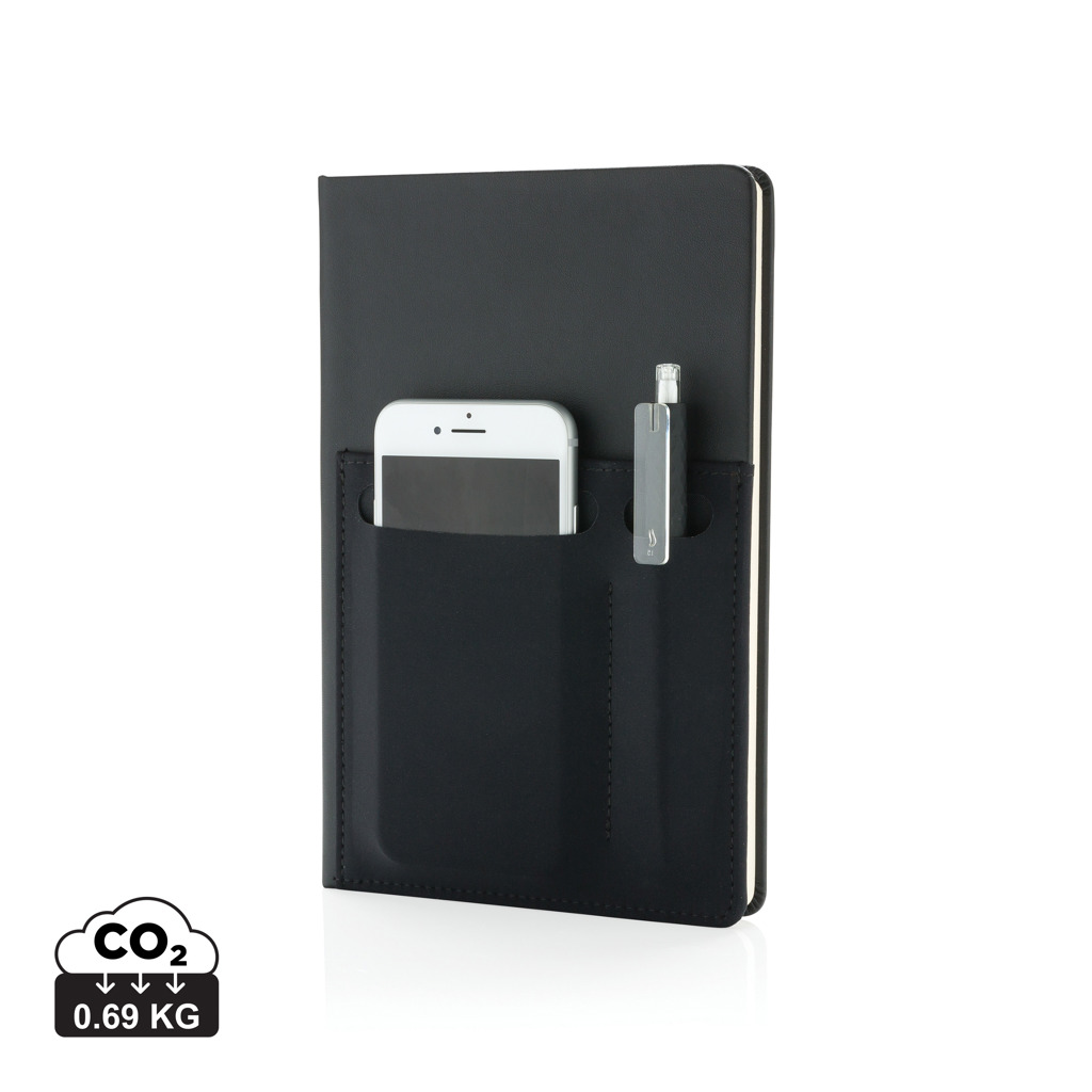 Luxury notebook MORA with smart pockets, A5
