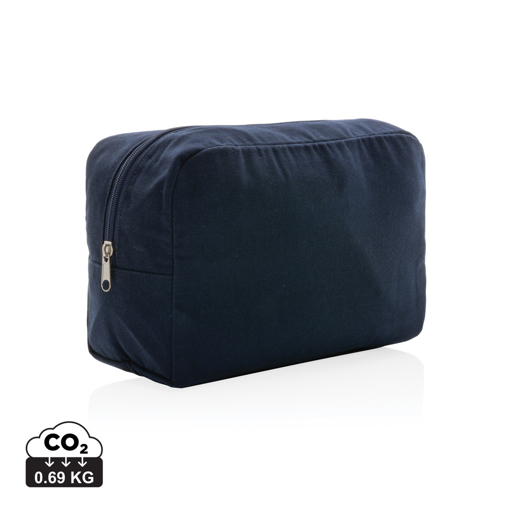 Undyed toiletry bag CLINKS made of recycled canvas AWARE™, Impact collection