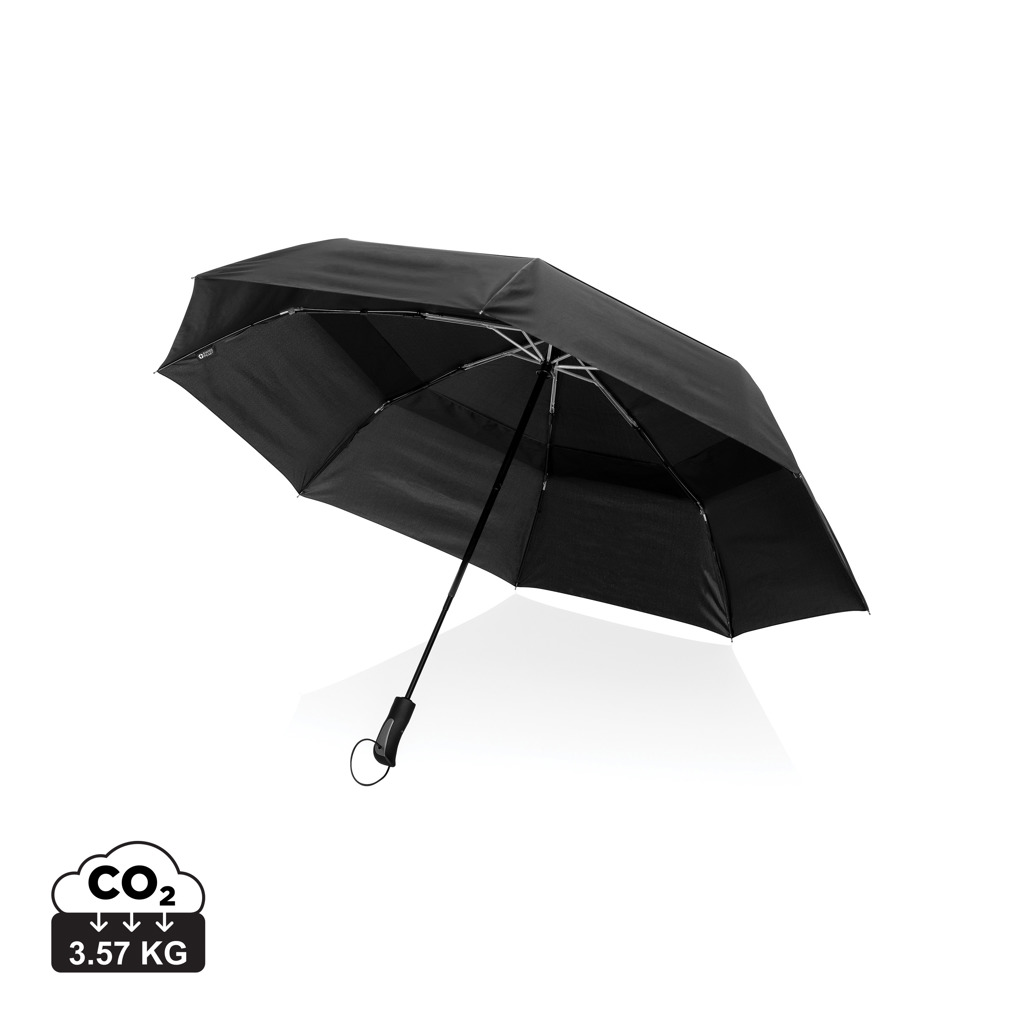 Kapesní deštník 27" Swiss Peak JOE z RPET materiálu AWARE™ - černá