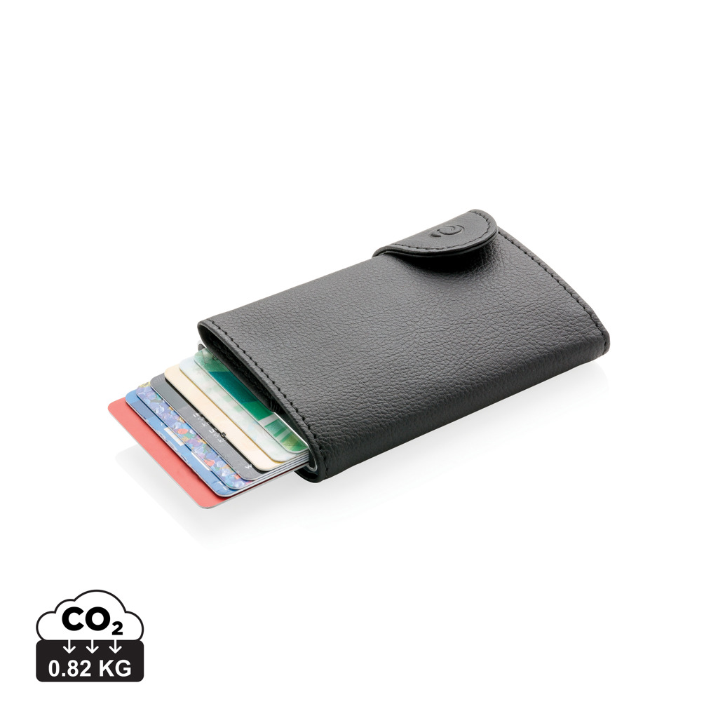 Hliníkový držák na karty SECURITO s peněženkou, kapacita až 7 karet