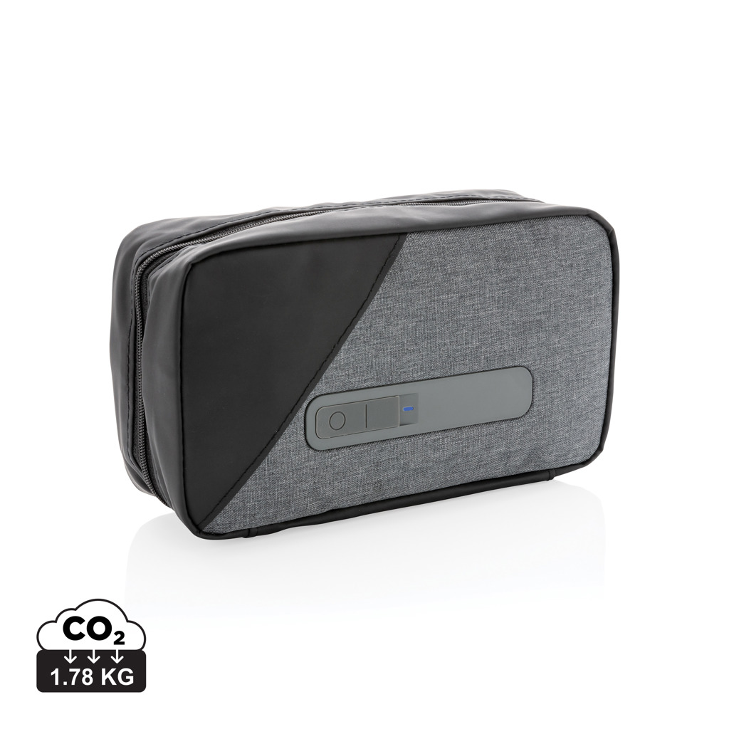 Polyesterové UV-C sterilizační pouzdro MORES s integrovanou baterií - šedá