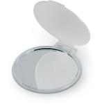 Plastové kosmetické zrcátko HELENA na make-up - transparentní bílá